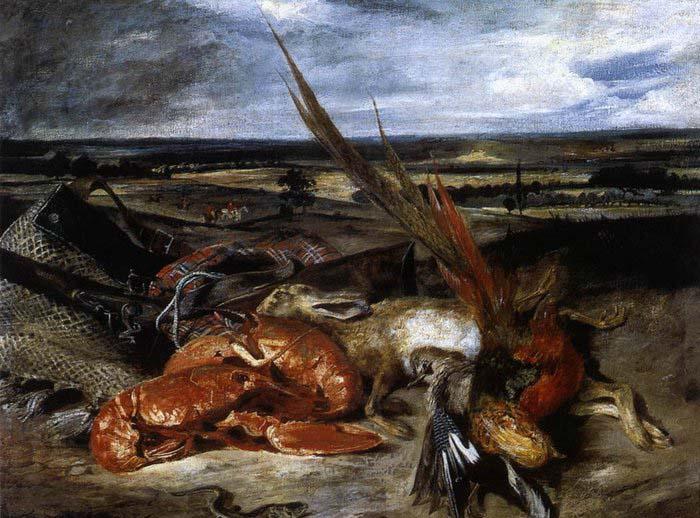 Eugene Delacroix Still-Life with Lobster China oil painting art